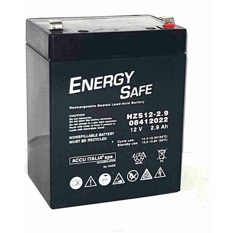 Batterie vrla agm au plomb Energy Safe Series 12 v 2,9 Ah C20 (F1)
