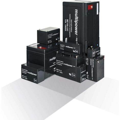 Batterie plomb-acide 12V, 1,2Ah, connexion 4,8mm, VdS Multipower