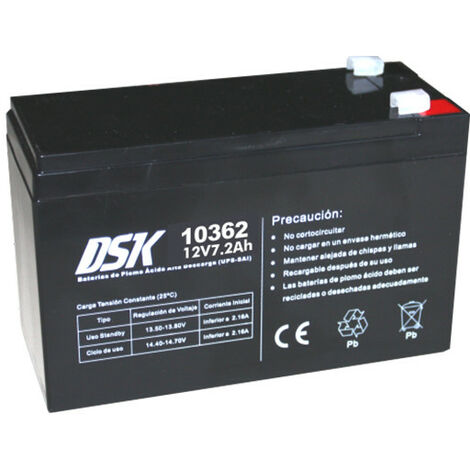 Batterie au plomb rechargeable UPS/SAI 12 volts /7,2 Amps 151x65x94mm DSK
