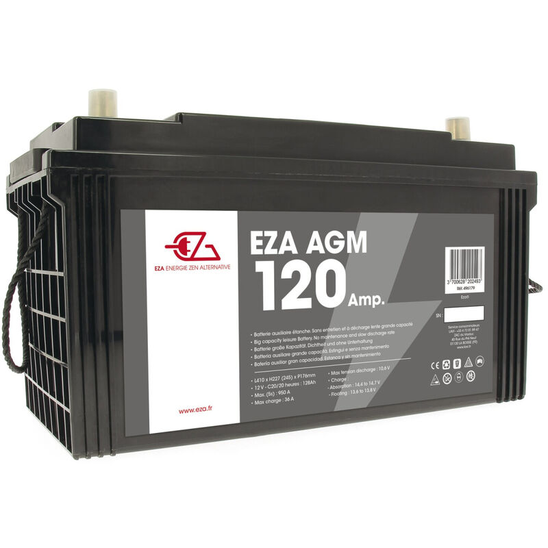 Batterie auxiliaire agm 120Ah EZA