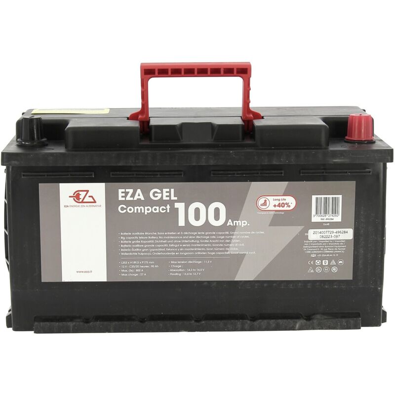 Batterie auxiliaire EZA Gel 100Ah compacte
