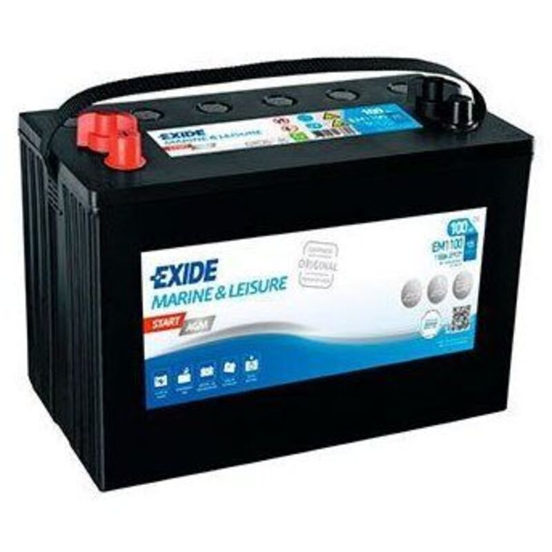Exide - Batterie bateau marine Start agm EM960 12V 100Ah