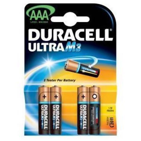 Batterie batteria ministilo duracell 4 pz mn2400 2400 pile duracell plus aaa