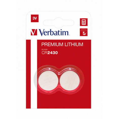 Batterie batterie Lithium, CR2430, 3V, Verbatim, blister pack, 2-pack, 49937, pr (49937)