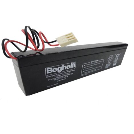 Batterie Beghelli PB 6V 4Ah Version Slim Câblage inclus 8800