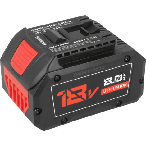 Batterie Bosch ProCore 18V 8Ah – Technologie avancée avec protection contre surchauffe – Indicateur de charge LED – Pour outils électriques