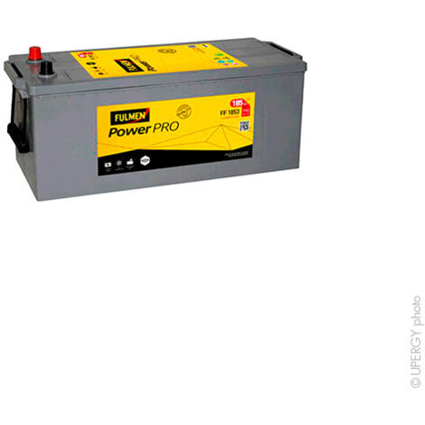Batterie camion 12V 185Ah FF1853 – Plomb Calcium – 1150A – Démarrage rapide pour véhicules lourds – Dimensions 513x223x223mm – Fulmen