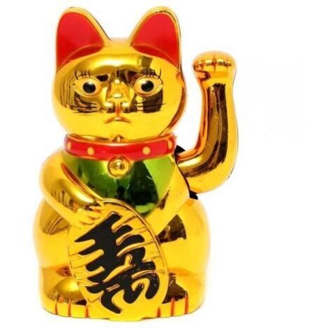 Batterie Chat Chinois Saluant Porte-Bonheur Patte Mouvante Alimenté Bonne Chance