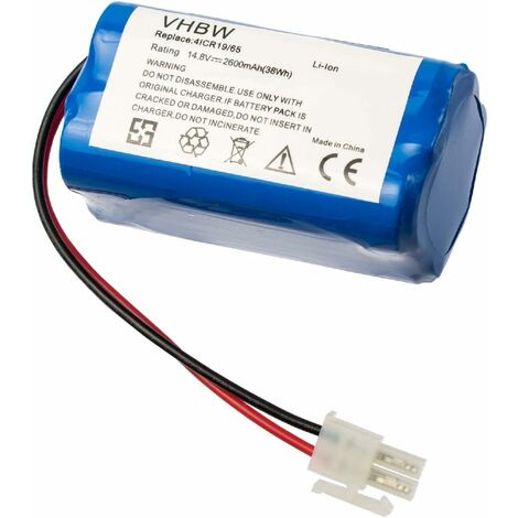 Batterie compatible avec iLife A4 A4S A6 V7, robot électroménager (2600mAh, 14,8V, Li-ion)