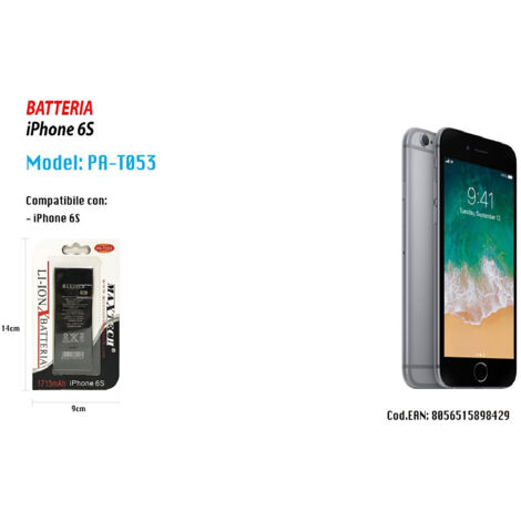 Batterie Compatible Avec Iphone 6s Ricambone Smartphone Maxtech 1715mah Pa-t053