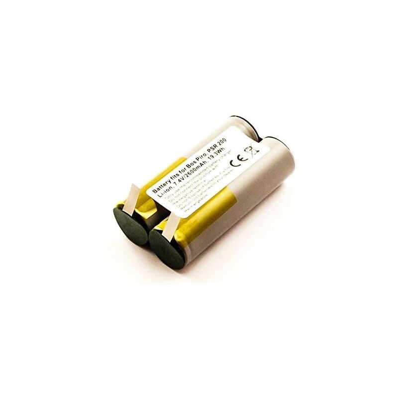 Accucell - batterie compatible avec les batteries bosch piro psr 200 li-ion 7,2-7,4 v 2600 mah 19,3 wh 31131