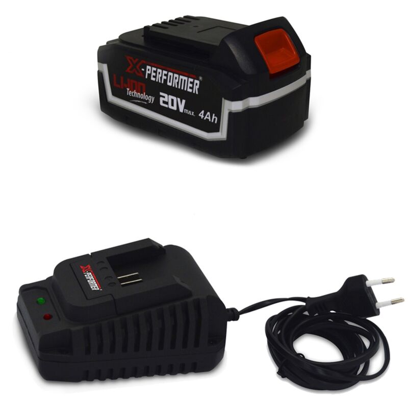 Batterie concept 20V Lithium 4 Ah compatible pour la gamme d'outils Electro-portatifs X-performer Chargeur unclus
