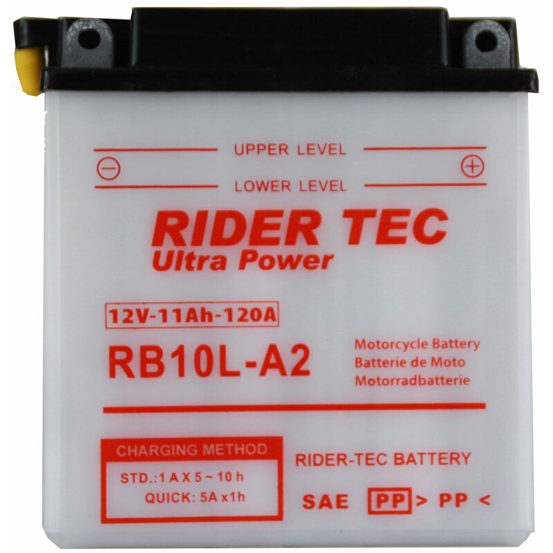 Rider Tec - Batterie Moto Rb10l-a2 Conventionnelle 12v 11ah 120a Rider-tec