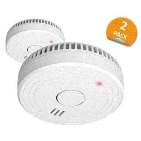 (batterie de 5 ans-Blanc)Détecteur de fumée ELRO FS1805 avec batterie 5 ans et aimant - Conforme EN14604 - 2 pièces