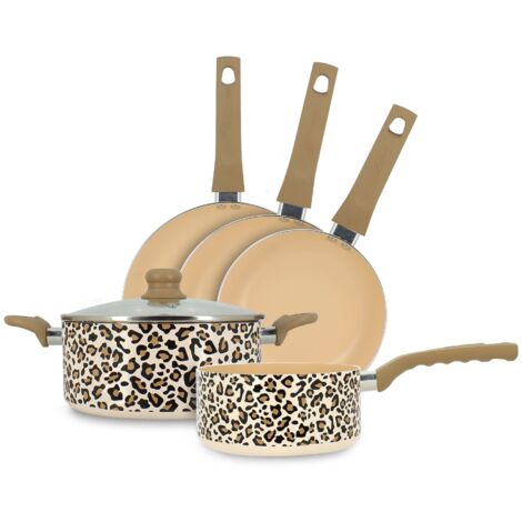 Batterie de cuisine 5 pièces en aluminium recyclé, LEOPARD