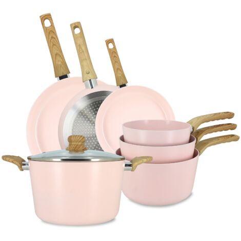 Batterie de cuisine 7 pièces en aluminium, COLORAMA