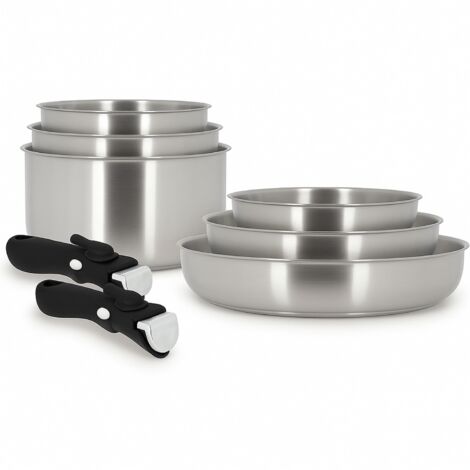 Batterie de cuisine 8 pièces en inox, IRIS