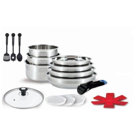 Voiture Costume caisse enregistreuse batterie de cuisine en acier inoxydable art