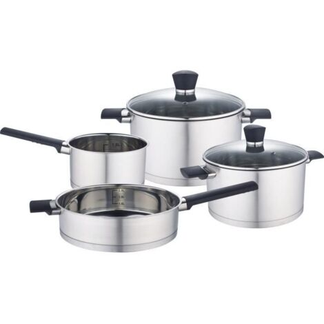 Batterie de cuisine - Tous feux dont induction - Baumalu - Acier inoxydable - 6 pieces - Inox - Gris