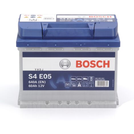 Batterie de démarrage Auto BOSCH S4 EFB S4E05 12V 60Ah 640 A EN - Compatible Start-Stop
