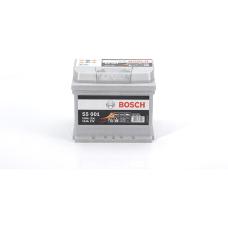 Batterie de démarrage Auto BOSCH S5001 - 12V 52Ah 520A (EN)