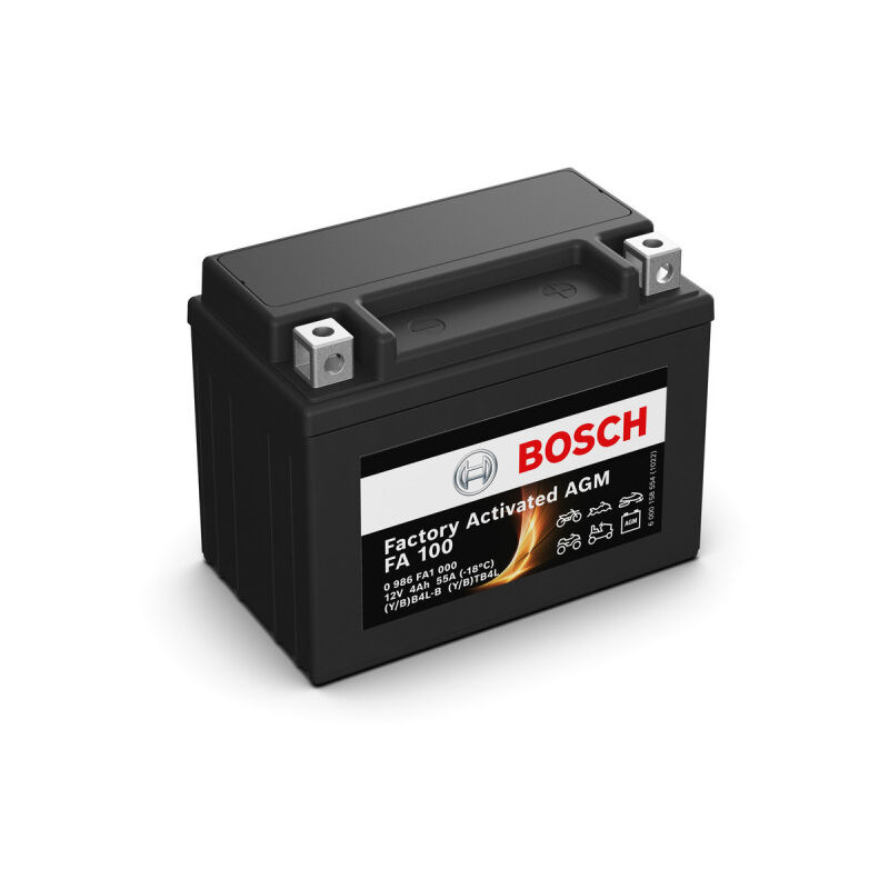 Bosch - Batterie moto FA100 YB4L-B YTB4L 12V 4AH 55A