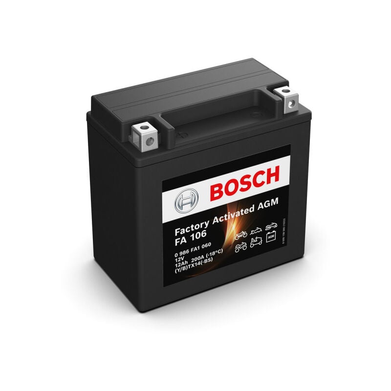 Bosch - Batterie moto FA106 YTX14-BS 12V 12AH 200A