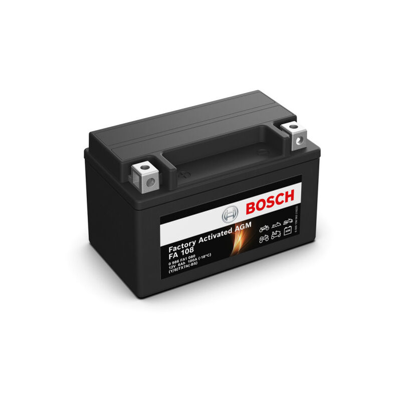 Batterie moto Bosch FA108 YTX7A-BS 12V 6AH 100A