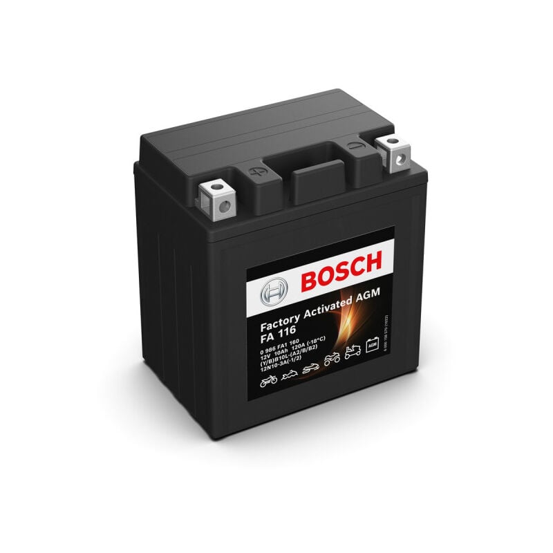 Bosch - Batterie moto FA116 YB10L-A2 12N10-3A 12V 10AH 120A