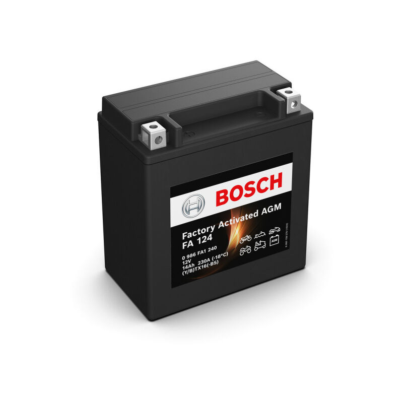Bosch - Batterie moto FA124 YTX16-BS 12V 14AH 230A