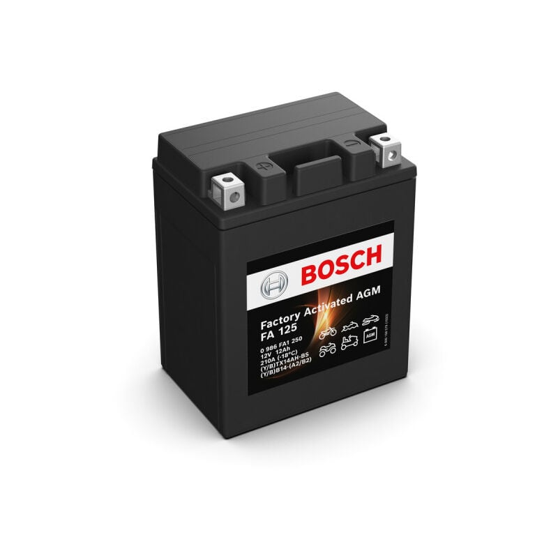 Bosch - Batterie moto FA125 YTX14AH-BS YB14-A2 12V 12AH 210A