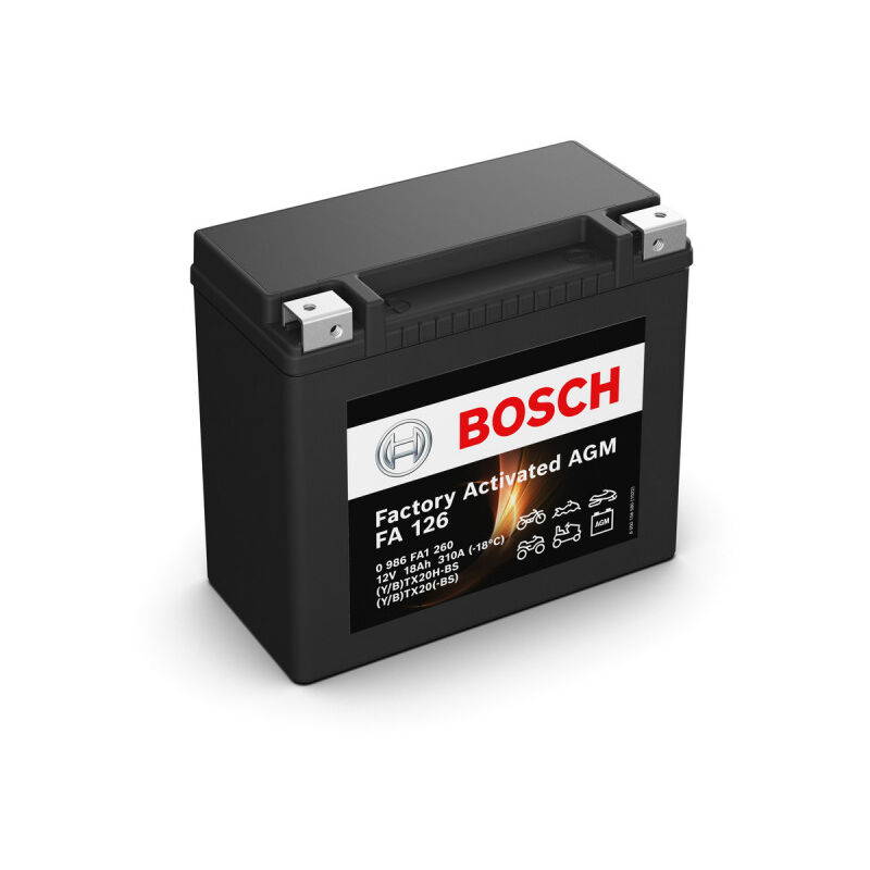 Bosch - Batterie moto FA126 YTX20H-BS YTX20-BS 12V 18AH 310A