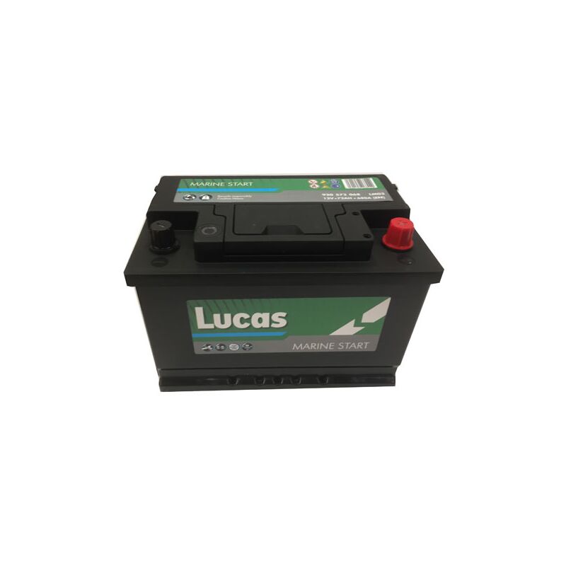 Lucas - Batterie de démarrage Loisirs/Camping-cars Marine Starter LB3 LM03 12V 72Ah / 680A