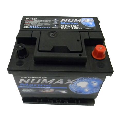 Batterie de démarrage Loisirs/Camping-cars Numax Marine LB1 MVL1MF 12V 50Ah / 420A