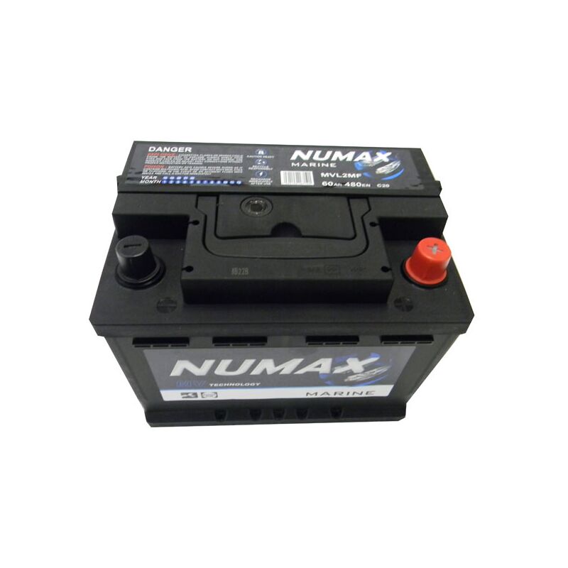 Numax - Batterie de démarrage Loisirs/Camping-cars Marine LB2 MVL2MF 12V 60Ah / 480A