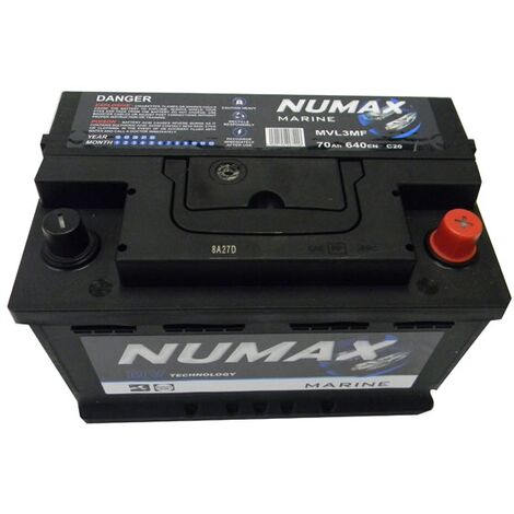 Batterie de démarrage Loisirs/Camping-cars Numax Marine LB3 MVL3MF 12V 70Ah / 640A
