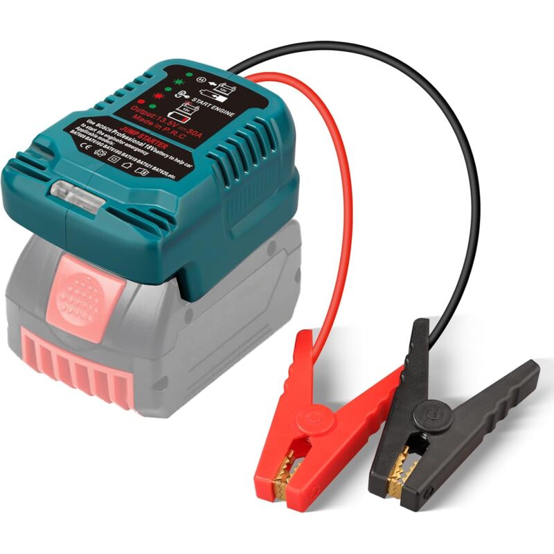 Batterie de démarrage pour Bosch Professional 18 V système GBA, Jump Starter compatible avec batterie Bosch 18 V GBA pour véhicules 12 V