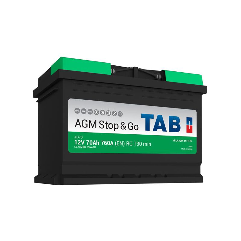 TAB - Batterie de démarrage Start&Stop agm L3 AG70 12V 70Ah 760A