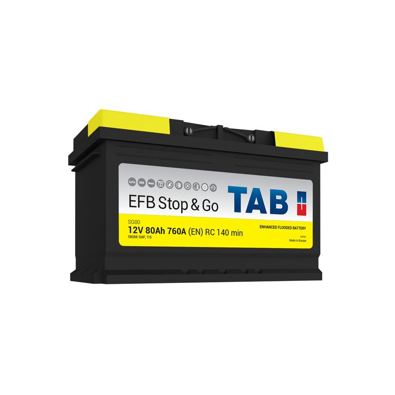 Batterie de démarrage TAB Start&Stop efb L4 SG80 12V 80Ah 760A