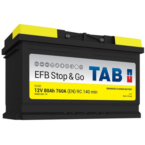 Batterie de démarrage TAB Start&Stop EFB L4 SG80 12V 80Ah 760A