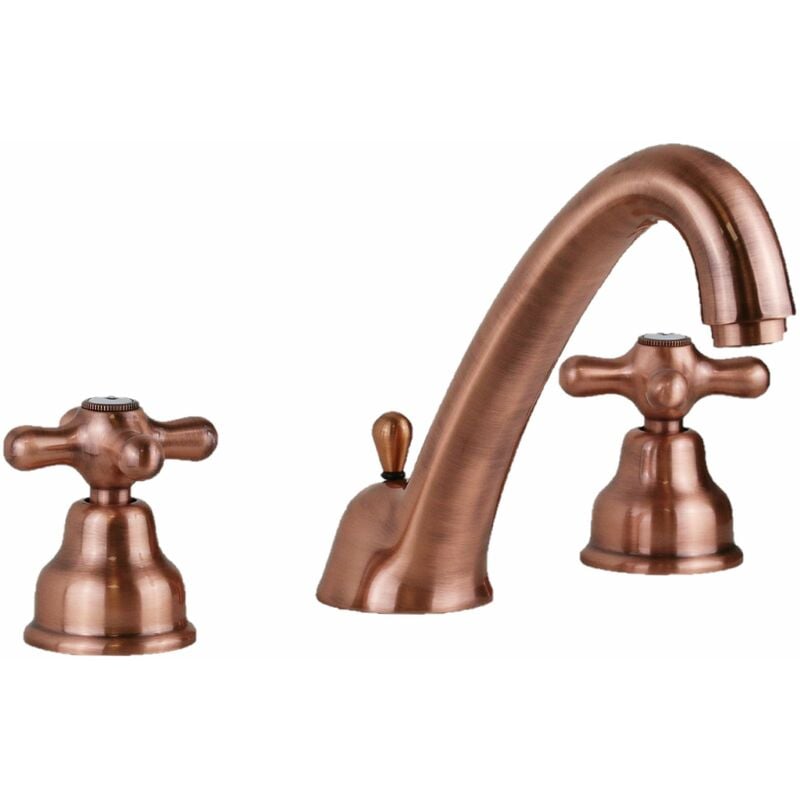 Mitigeur lavabo 3 trous couleur cuivre Paffoni Iris IRV055RM Cuivre - Iris