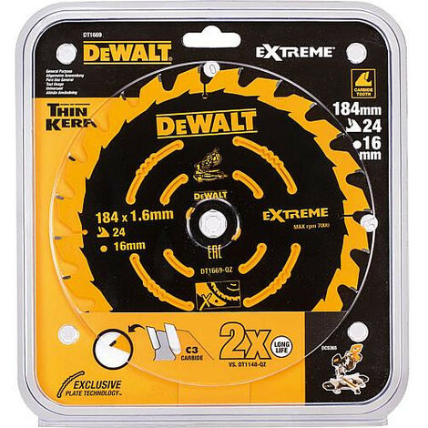 Batterie de scie circulaire DEWALT 184/16 mm 24WZ DT1669-QZ