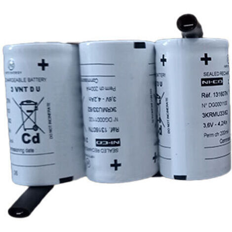 Batterie de secours Arts Energy 3.6V 4Ah NiCd - Compatible modèles 781881, 326590 - MGN7432