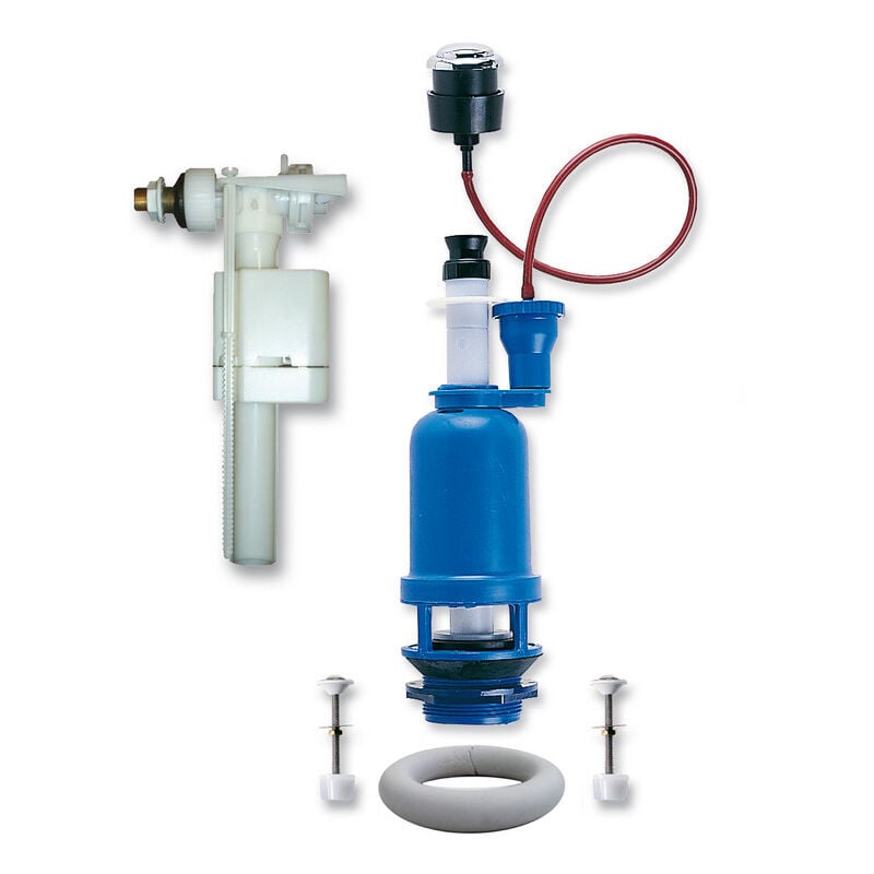 Idral - Ensemble de vidange pour wc monobloc série easy avec commande pneumatique sur le réservoir de chasse