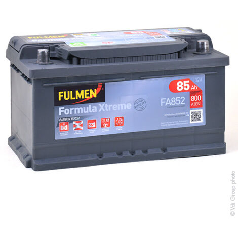 Batterie voiture 12V 85Ah 800A – FA852 – Plomb Calcium – Dimensions 31,5x17,5x17,5cm – Compatible Mercedes-Benz Viano – Fulmen
