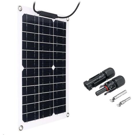 Batterie de voiture portable en silicium monocristallin avec panneau solaire 18V 300W, adaptée aux camping-cars.