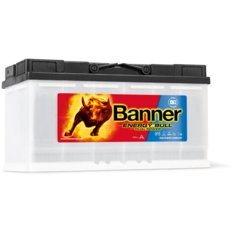 Batterie décharge lente 95751 12V 100Ah – Plomb Calcium pour systèmes solaires et éoliens – Applications camping-car et maritime – Banner