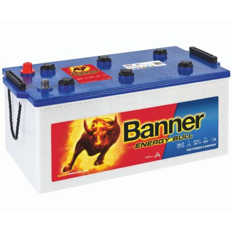 Batterie décharge lente 96801 12V 230Ah – Plomb Calcium pour énergie solaire et éolienne – Applications bateau et camping-car – Banner