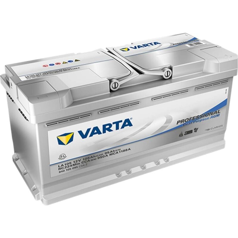 LA105 Batterie Décharge Lente Professional 105Ah agm Solaire 840 105 095 - Varta