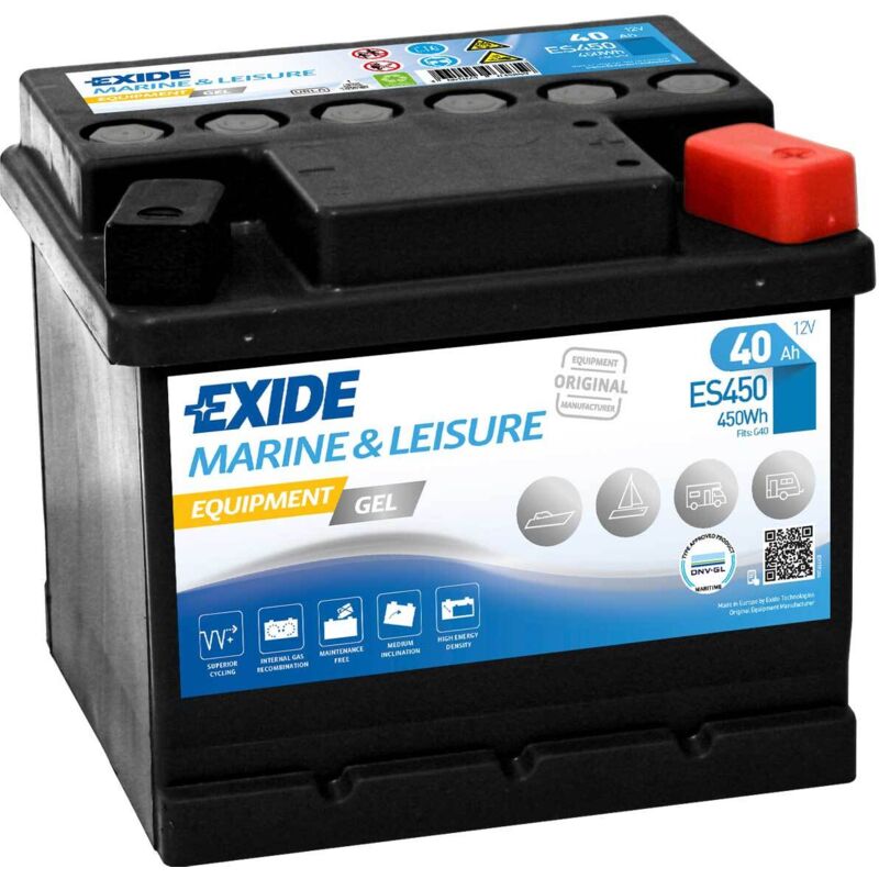 Batterie décharge lente Exide Gel ES450 12v 40ah